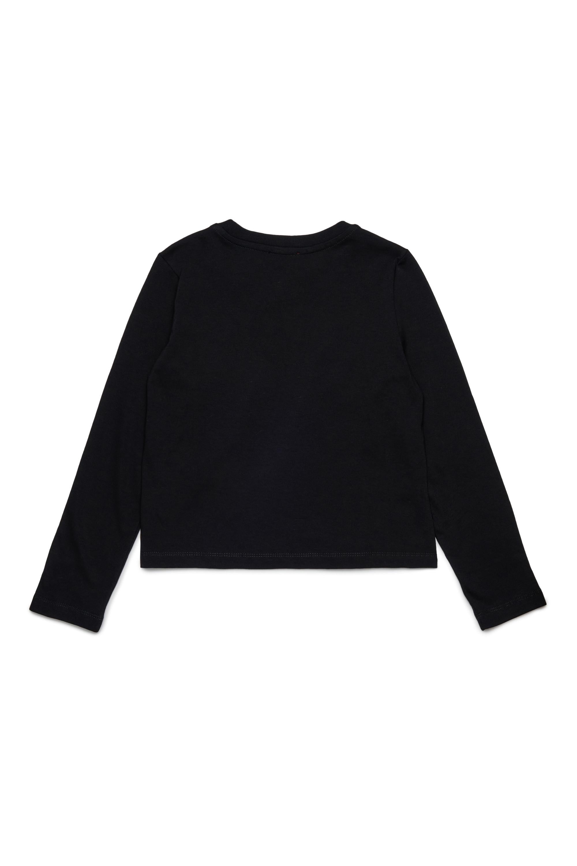 Diesel T-shirt manica lunga in jersey nero J02431-00YI9 K900 DIESEL