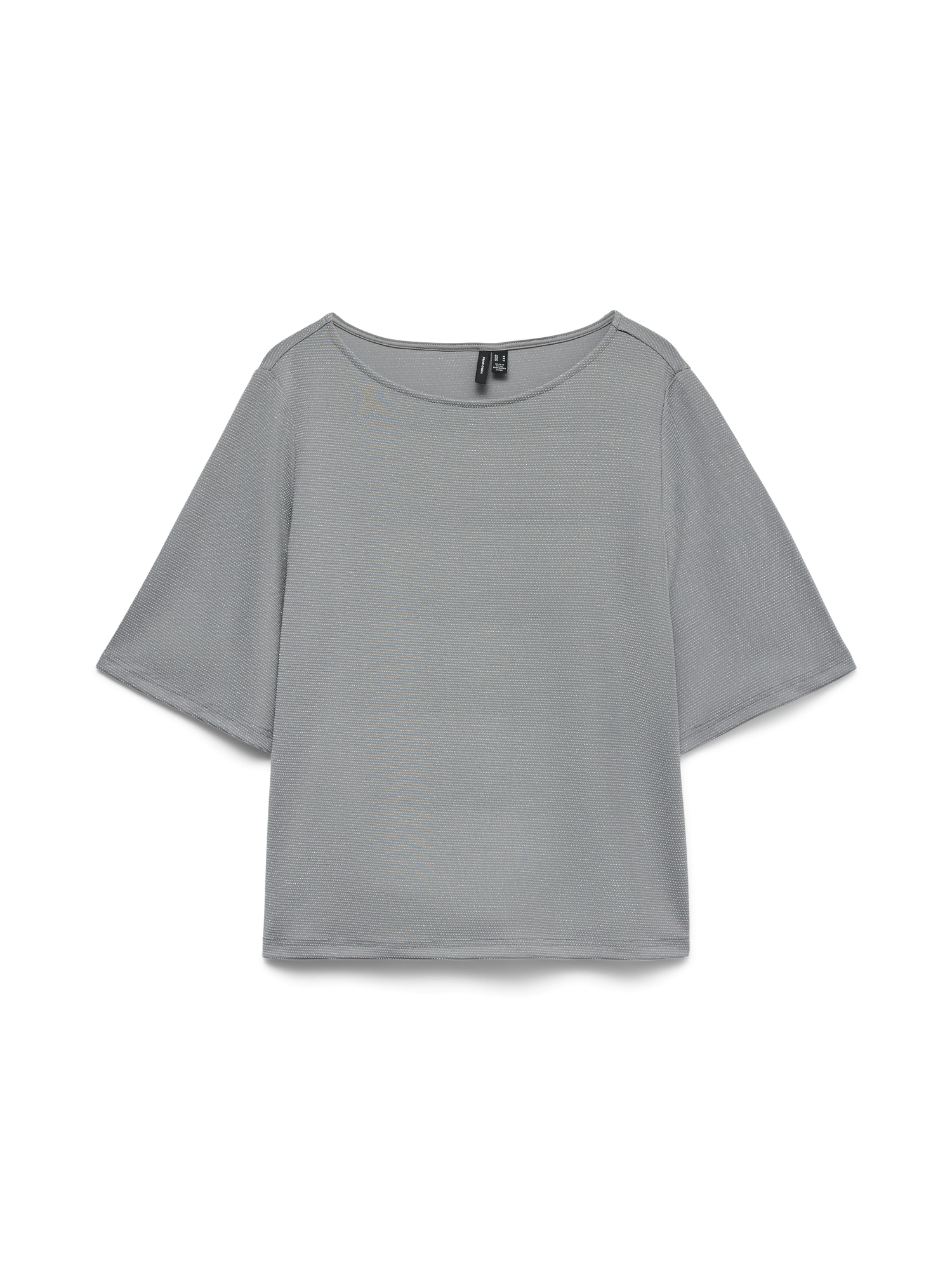 Vero Moda T-shirt manica corta in lurex grigio argento 10296866 ULTIMATE GREY-SILVER LUREX VERO MODA