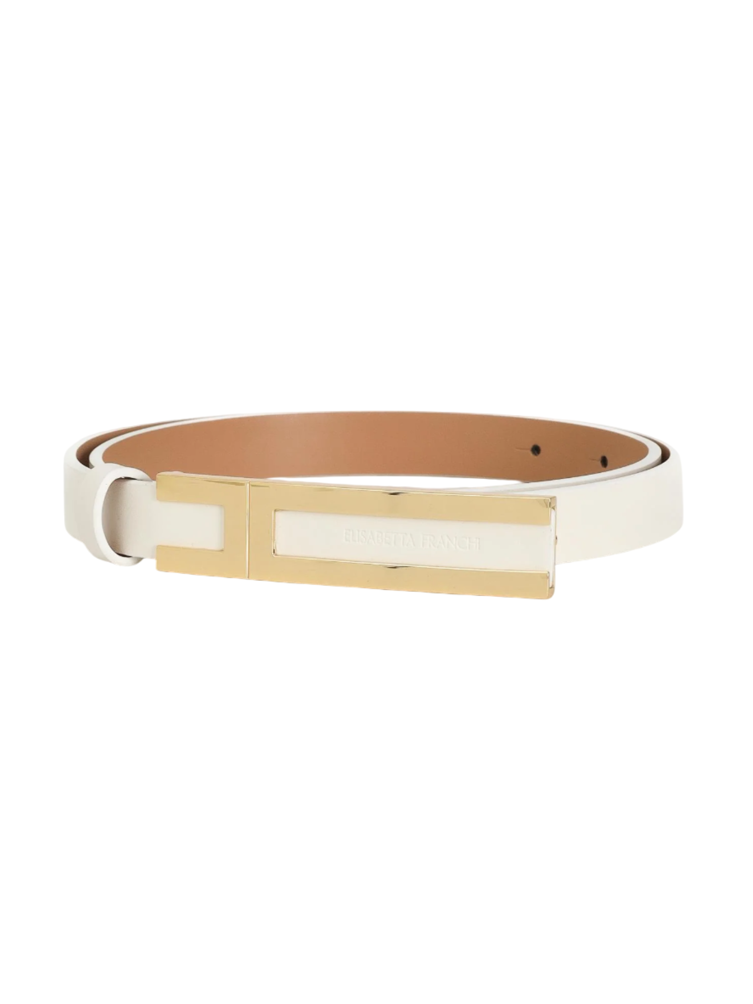Elisabetta Franchi cintura in ecopelle con logo ecrù CT76S56E2 DZ9 ELISABETTA FRANCHI