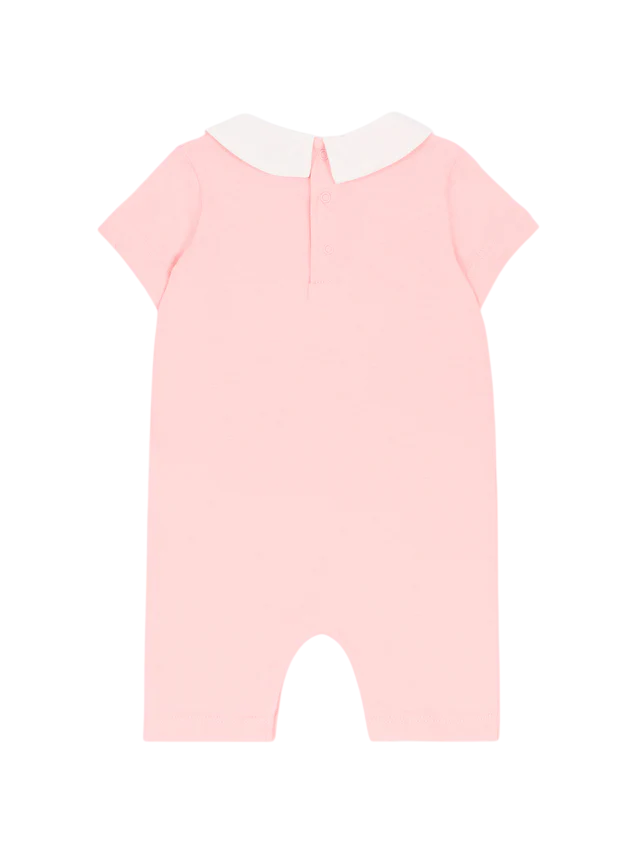 Moschino pagliaccetto neonata manica corta con orsetto rosa MUT04N-LAA03 50209 MOSCHINO