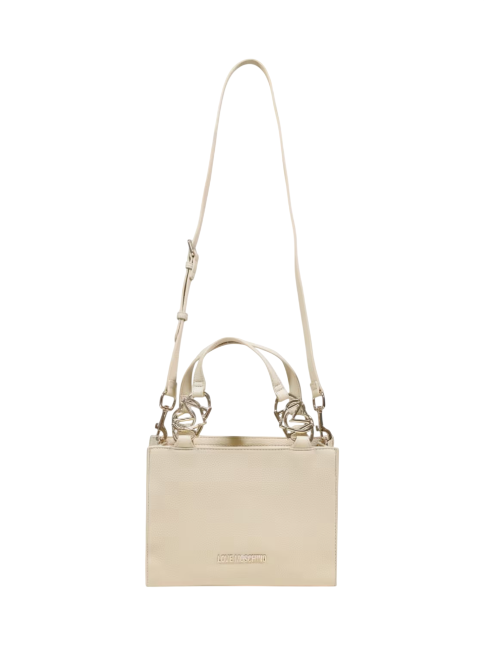 Love Moschino borsa a mano in ecopelle martellata beige chiaro JC4006PP1O-LB0 129 MOSCHINO LOVE