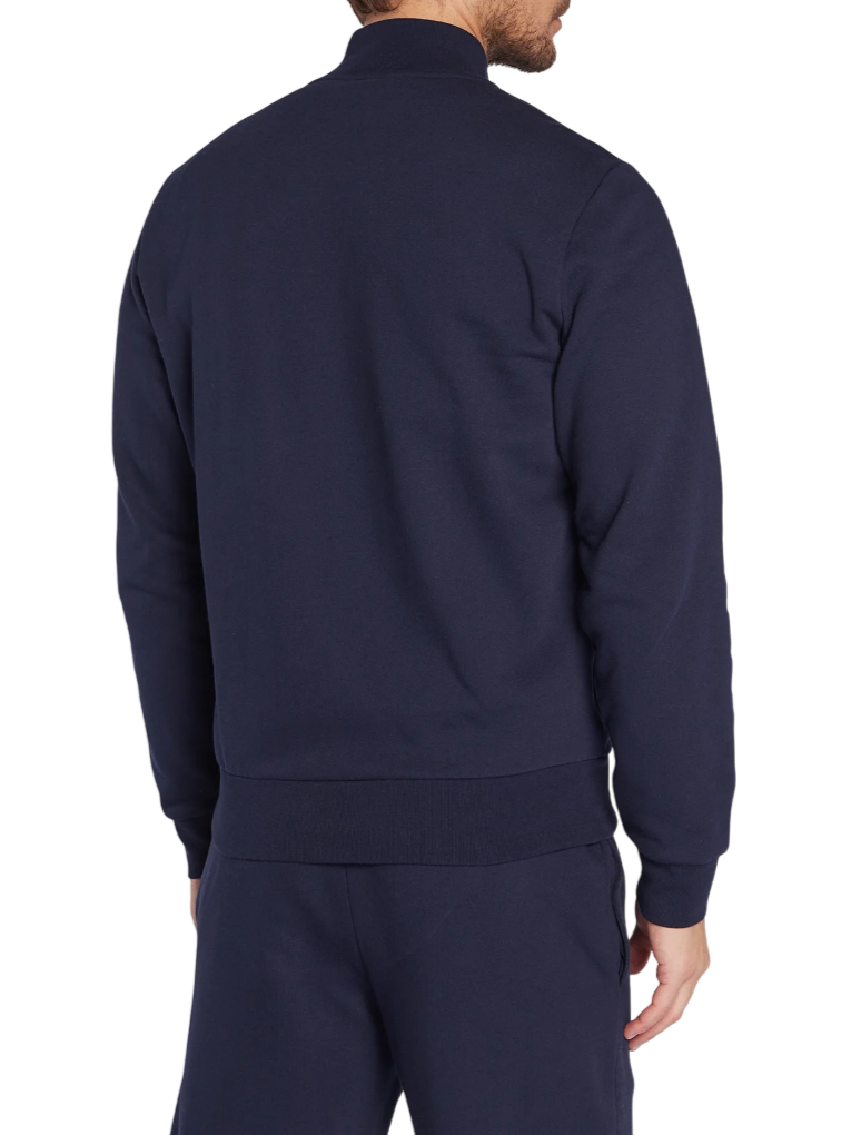 Lacoste felpa con zip in cotone felpato blu SH9622 166 LACOSTE
