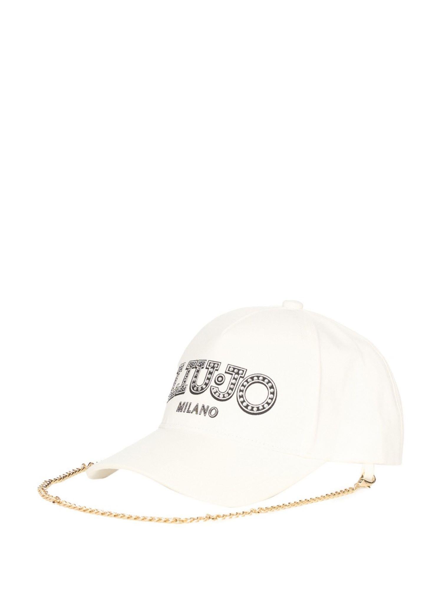 Liu Jo cappello da visiera con logo gioiello panna TA6292T419A M9136 LIU JO