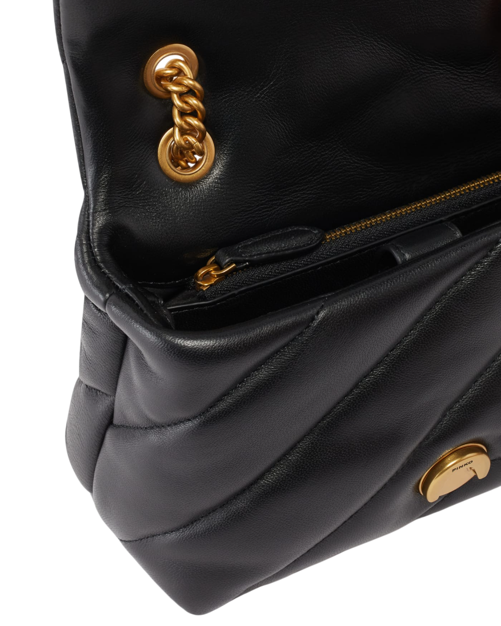 Pinko borsa Love Bag Puff Mini in pelle nero 100039-A0F2 Z99Q PINKO