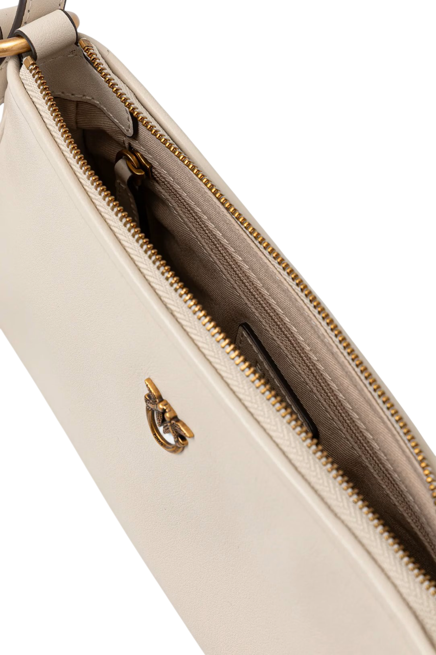 Pinko borsa a tracolla Half Moon bianco 105069-A0QO Z14Q PINKO