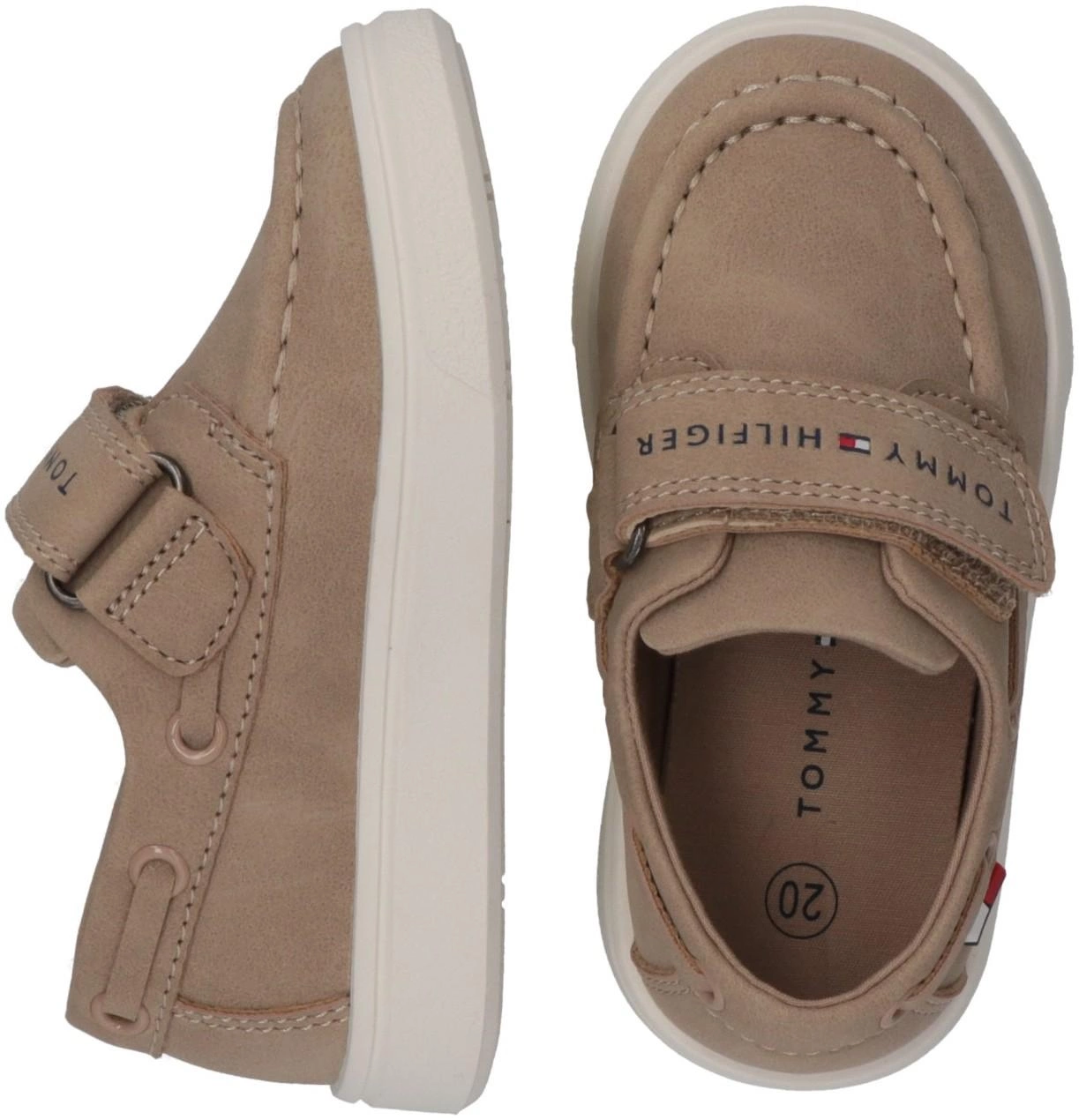 Tommy Hilfiger sneakers bambino in ecopelle con velcro beige T1B4-34340-0315 500 Tommy Hilfiger