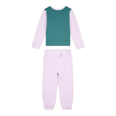 New Balance completo sportivo bambina lilla verde LAKG0254I NUS NEW BALANCE