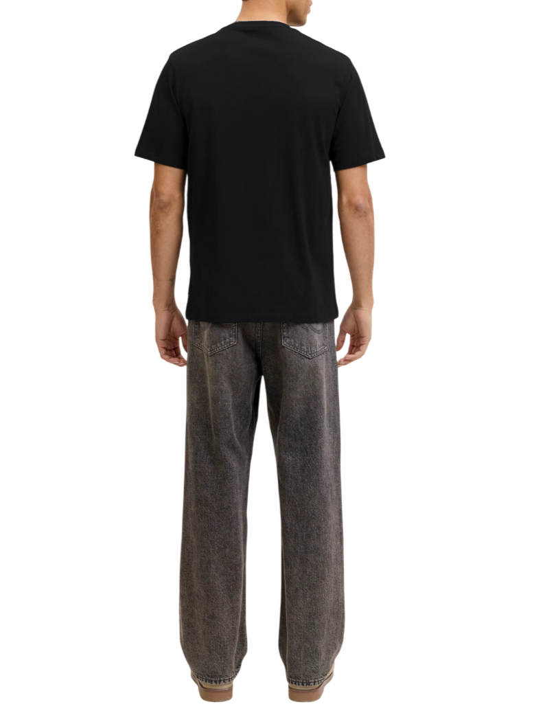 Jack&Jones T-shirt uomo manica corta nero 12156101 BLACK JACK&JONES