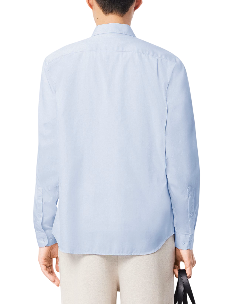 Lacoste camicia uomo manica lunga in cotone celeste CH2933 HBP LACOSTE