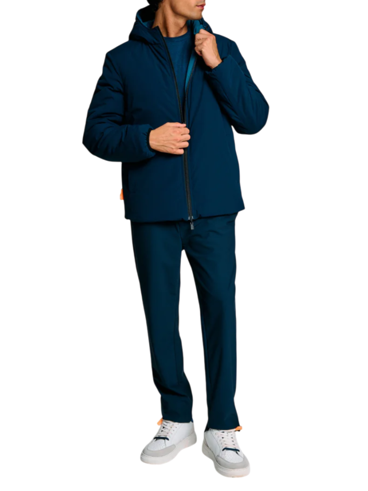 Suns giubbino imbottito reversibile con cappuccio petrolio blu GBS63021U PETROL-DARK BLUE SUNS