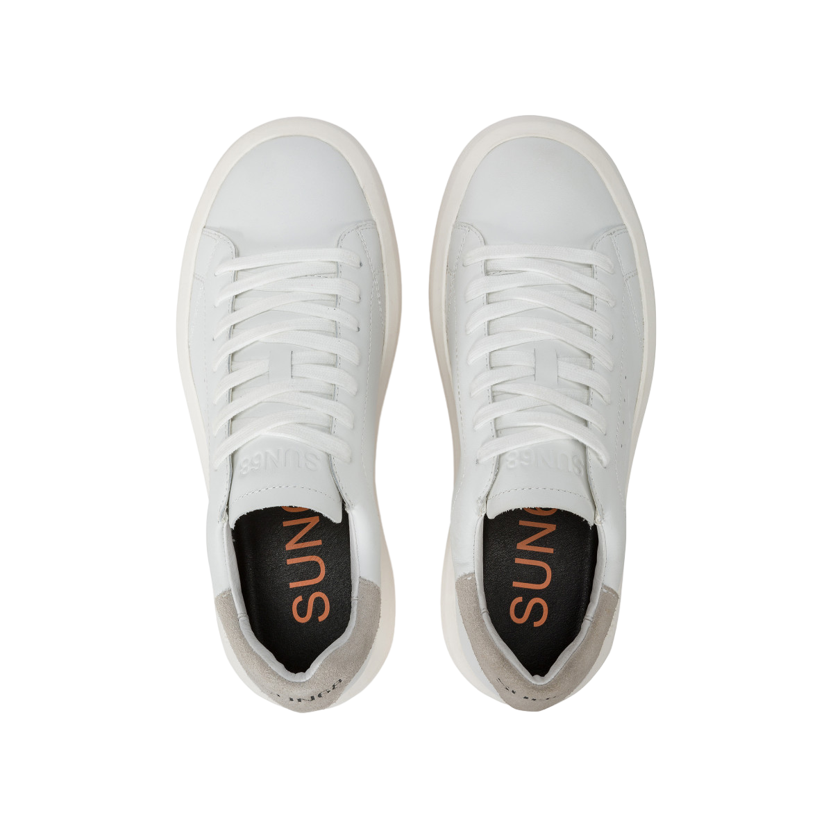 Sun68 sneakers Big Boy Leather in pelle bianco ecrù Z44144 BIANCO SUN68