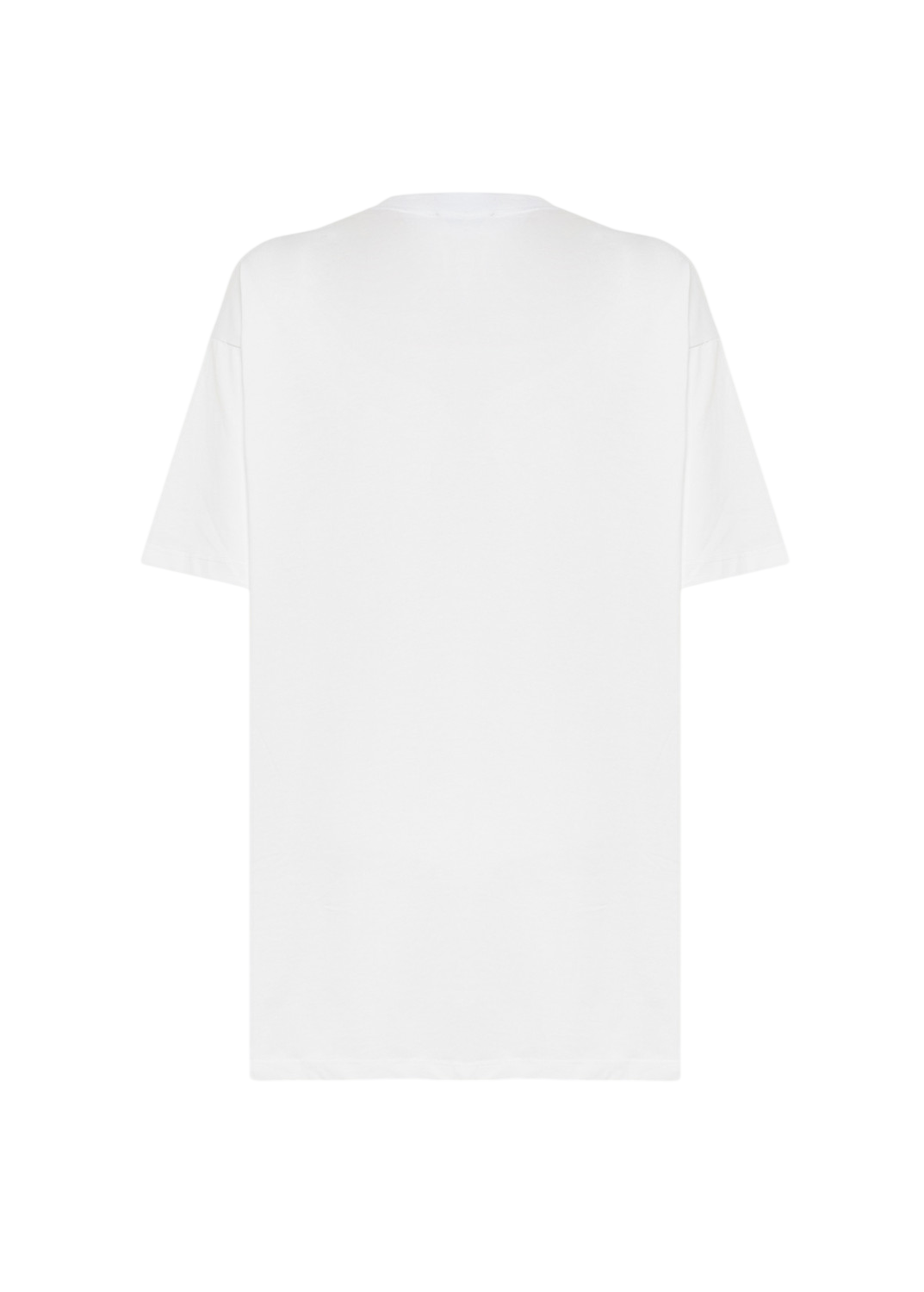 Blugirl T-shirt over donna con logo strass bianco RA6042J3841 11111 BLUGIRL