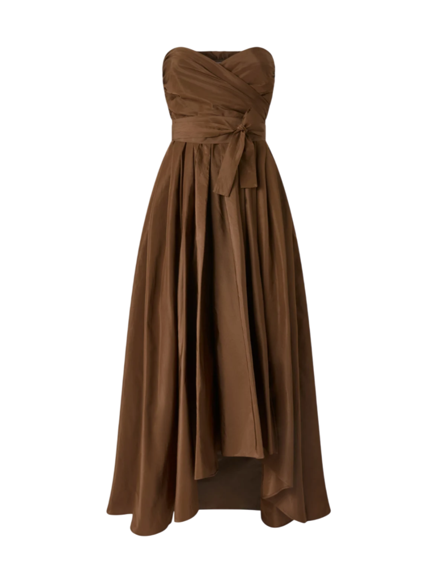 Pinko abito midi Pappagallo in taffetà marrone 104937-Y3LE L71 PINKO