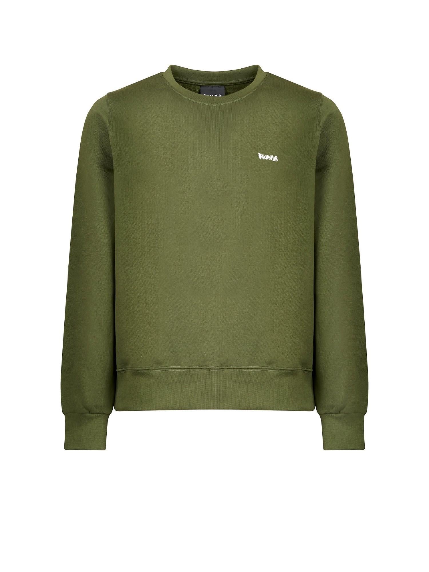 Disclaimer felpa uomo con stampe verde 55144 VERDE MILITARE DISCLAIMER