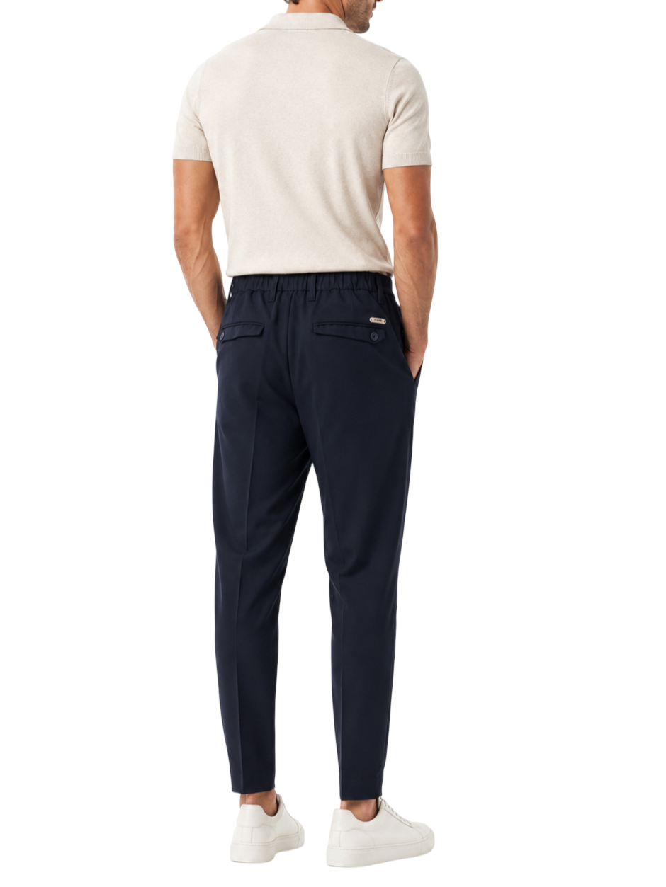 Rar pantaloni uomo con pinces misto viscosa blu DESICA-226051 B006 RAR