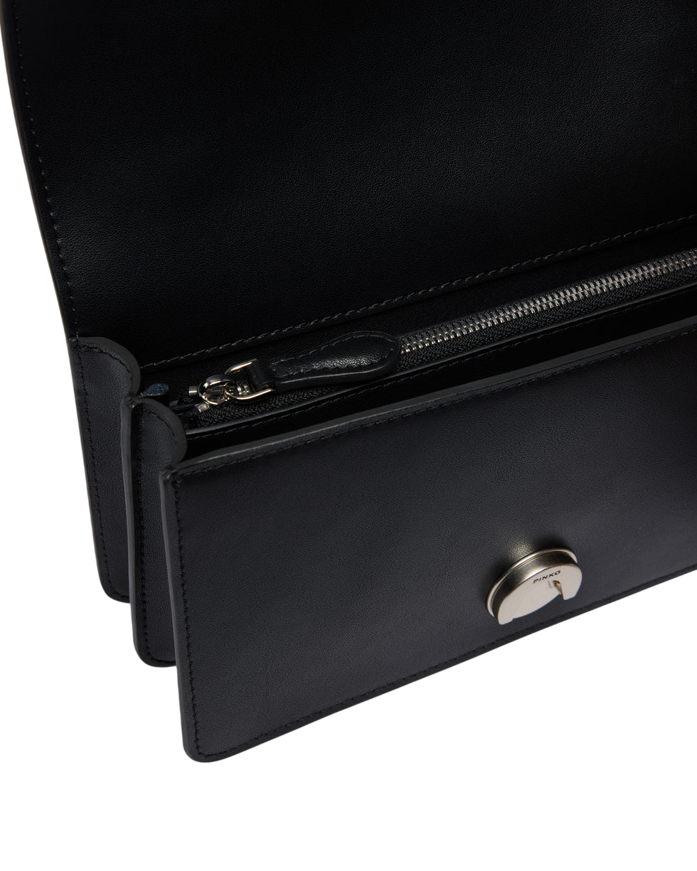 Pinko borsa a tracolla Love Bag One Mini nero argento 105856-A0F1 Z99O PINKO