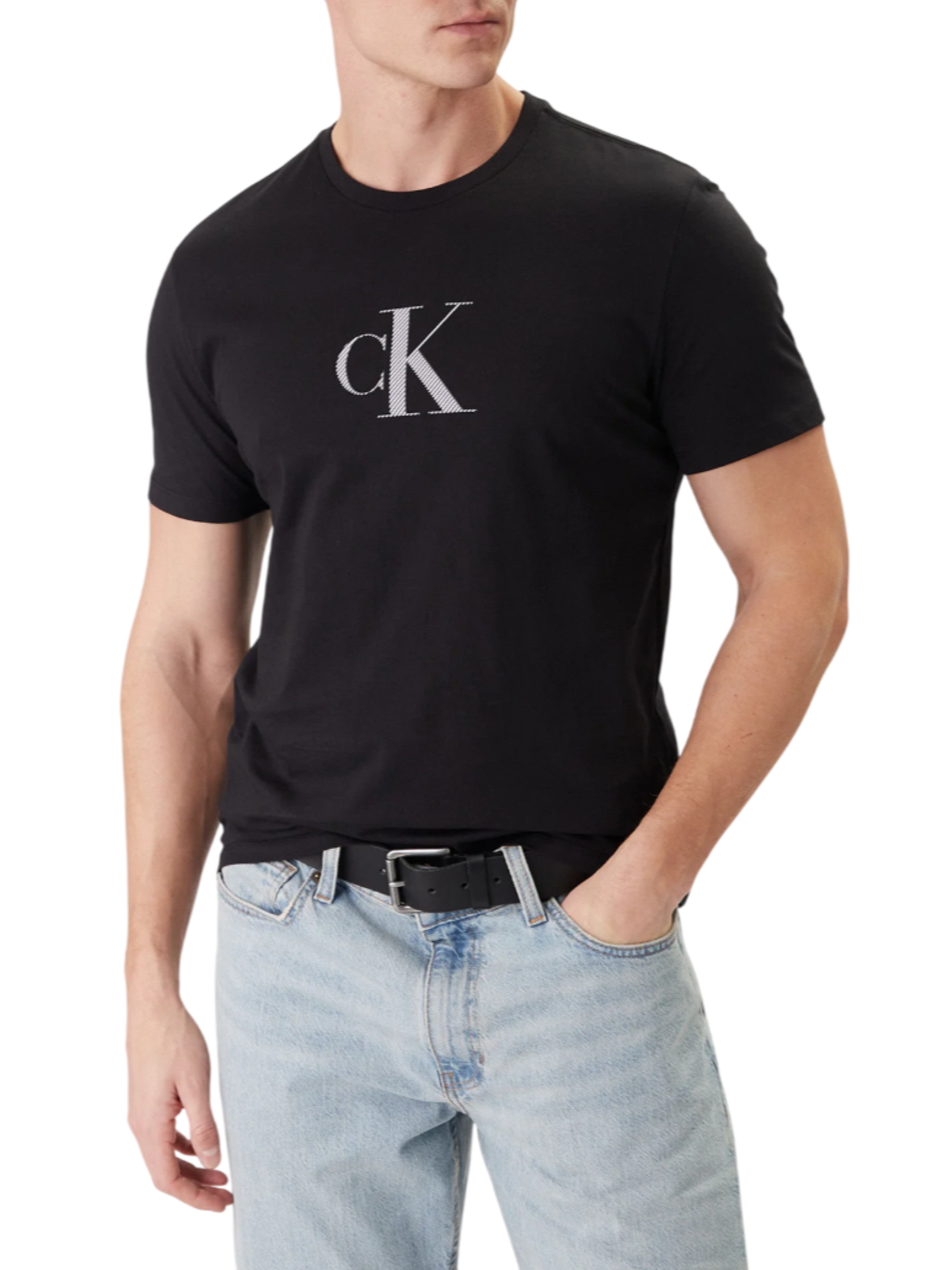 Calvin Klein T-shirt uomo manica corta con logo nero LV04RF853G UB1 Calvin Klein