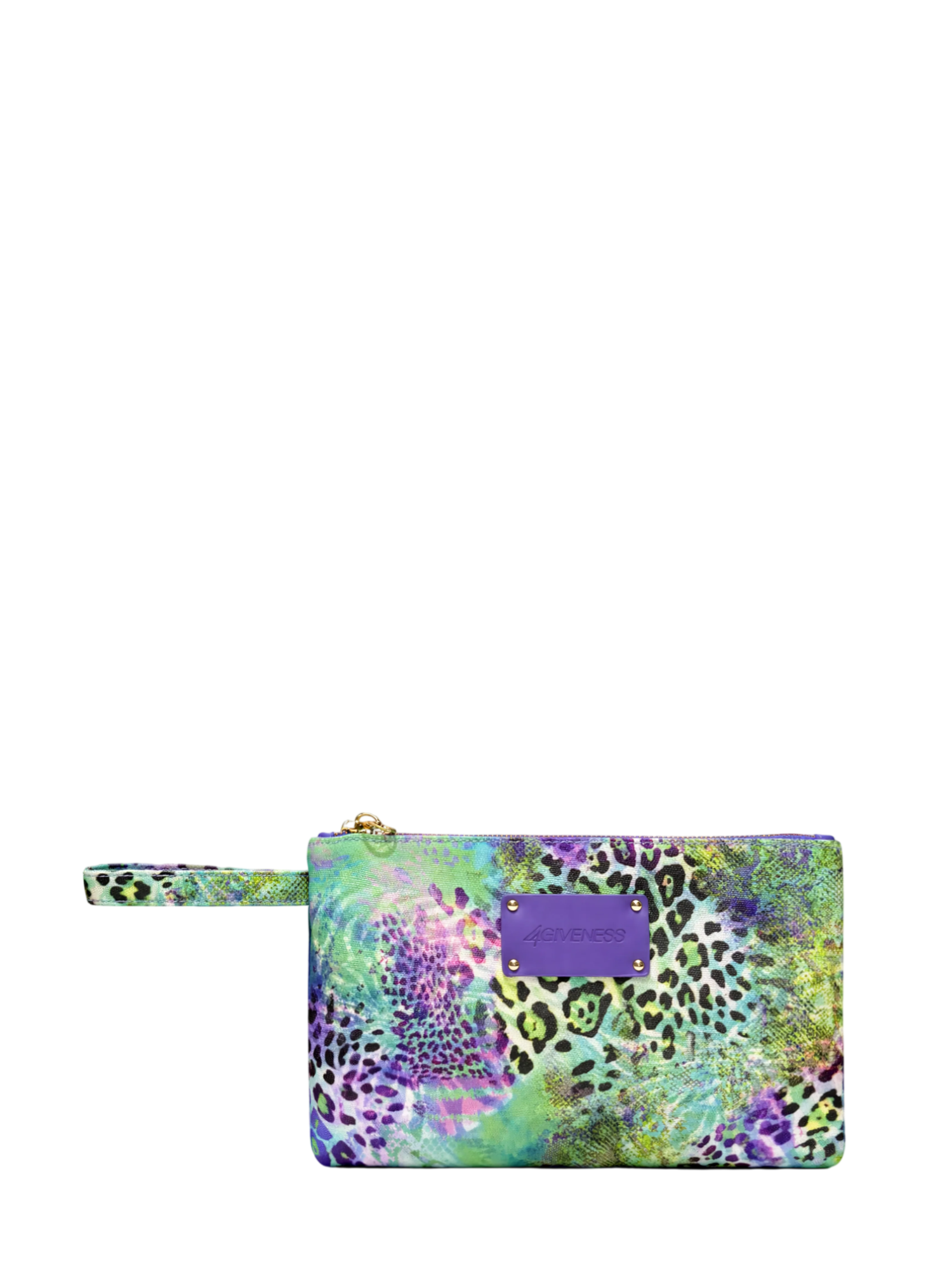 4giveness pochette Capri in fantasia Patch Animalier verde viola 126WACPO5951 200 4Giveness