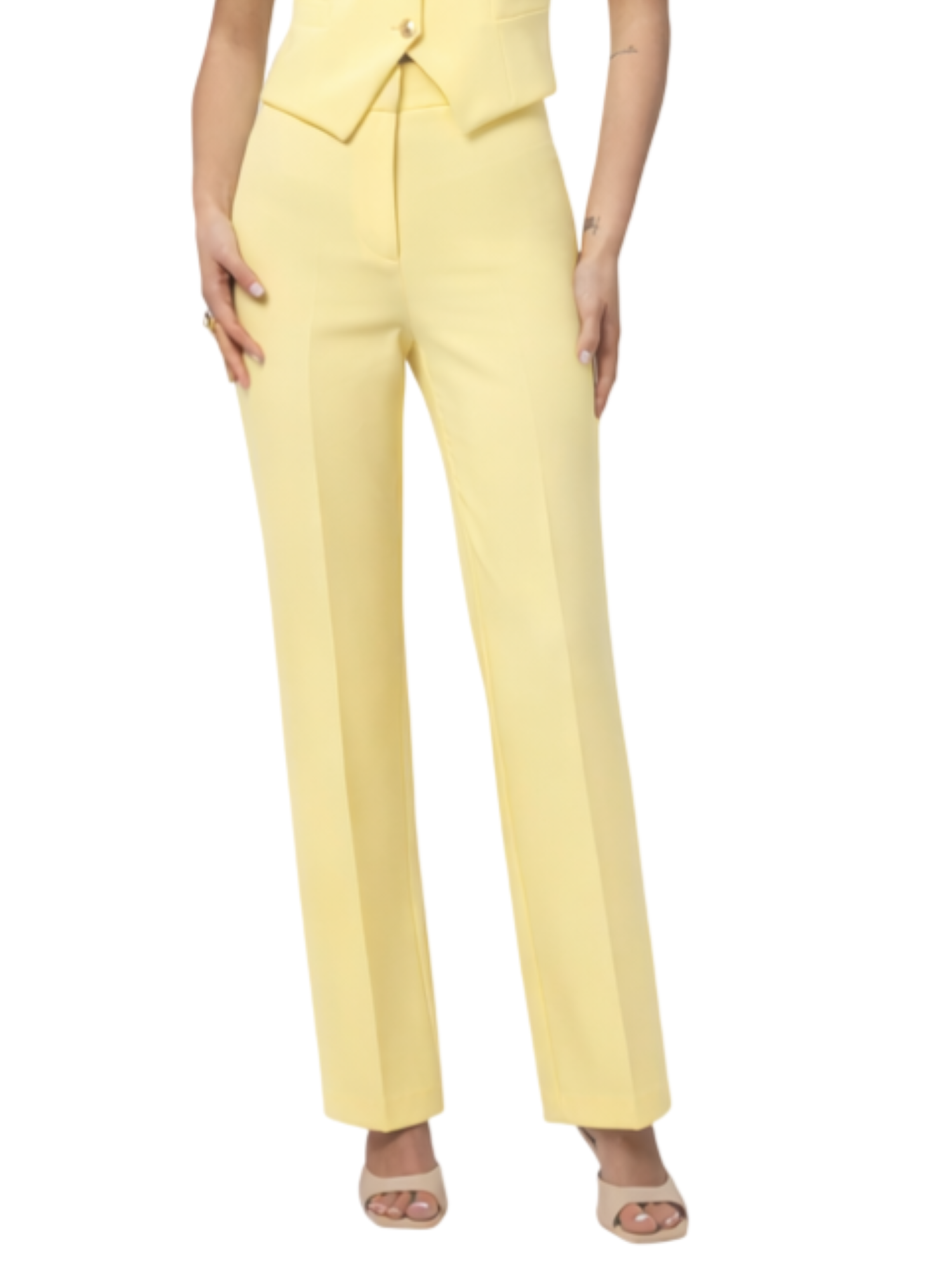 Silence pantaloni gamba slim donna giallo NP2002KEY LEMON SILENCE