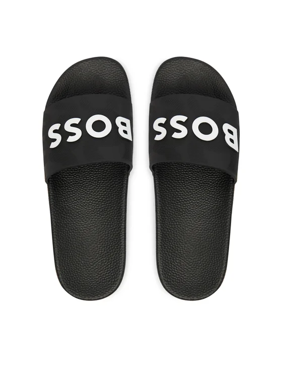 Boss ciabatte bambino con logo nero J52669 NERO BOSS