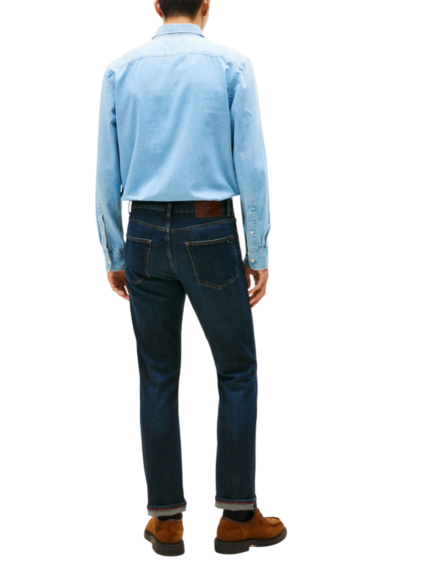Tommy Hilfiger jeans uomo gamba dritta lavaggio blu MW0MW40354 1BL Tommy Hilfiger