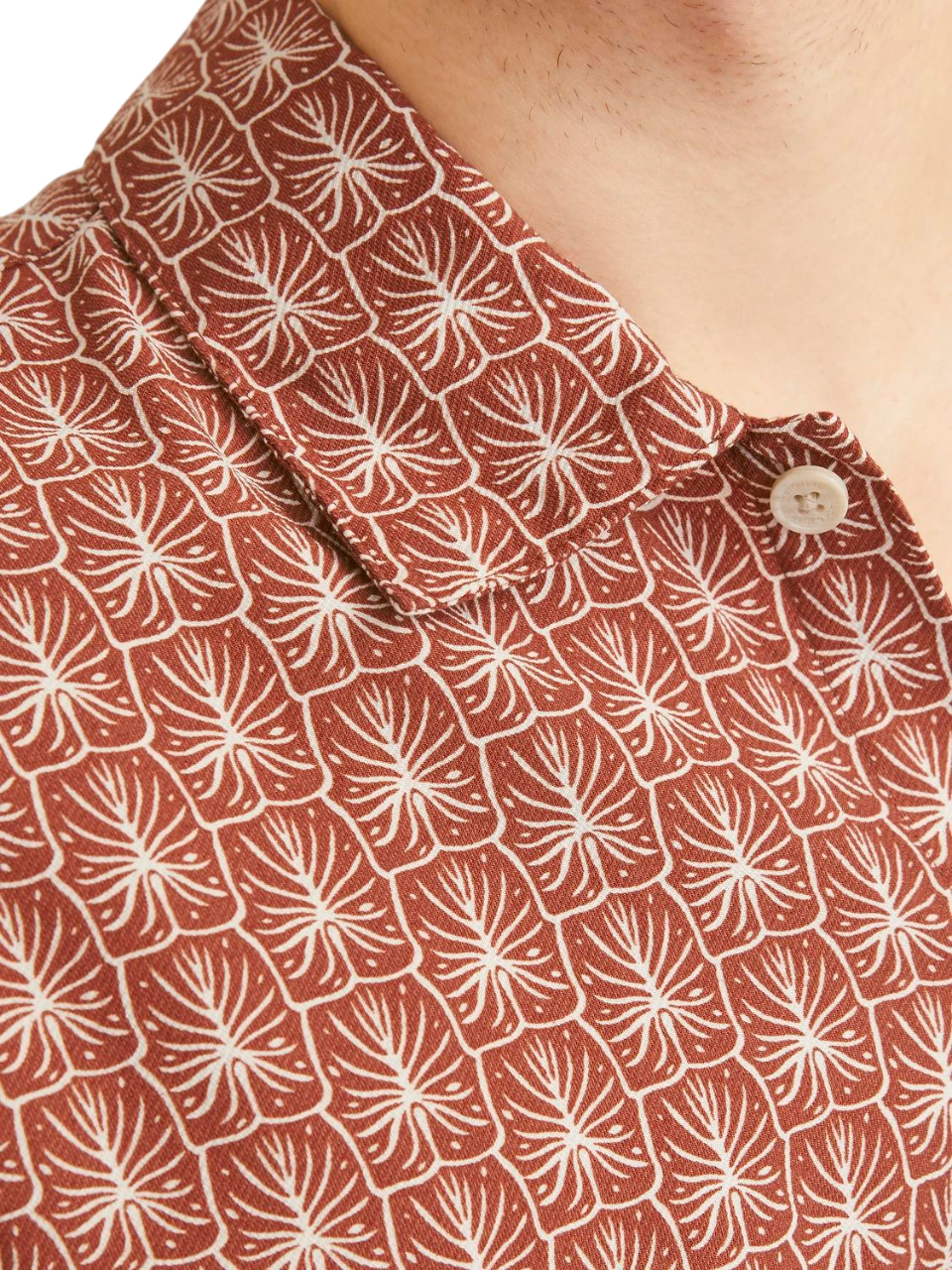 Jack&Jones camicia manica corta in fantasia color ruggine 12271103 ARABIAN SPICE JACK&JONES