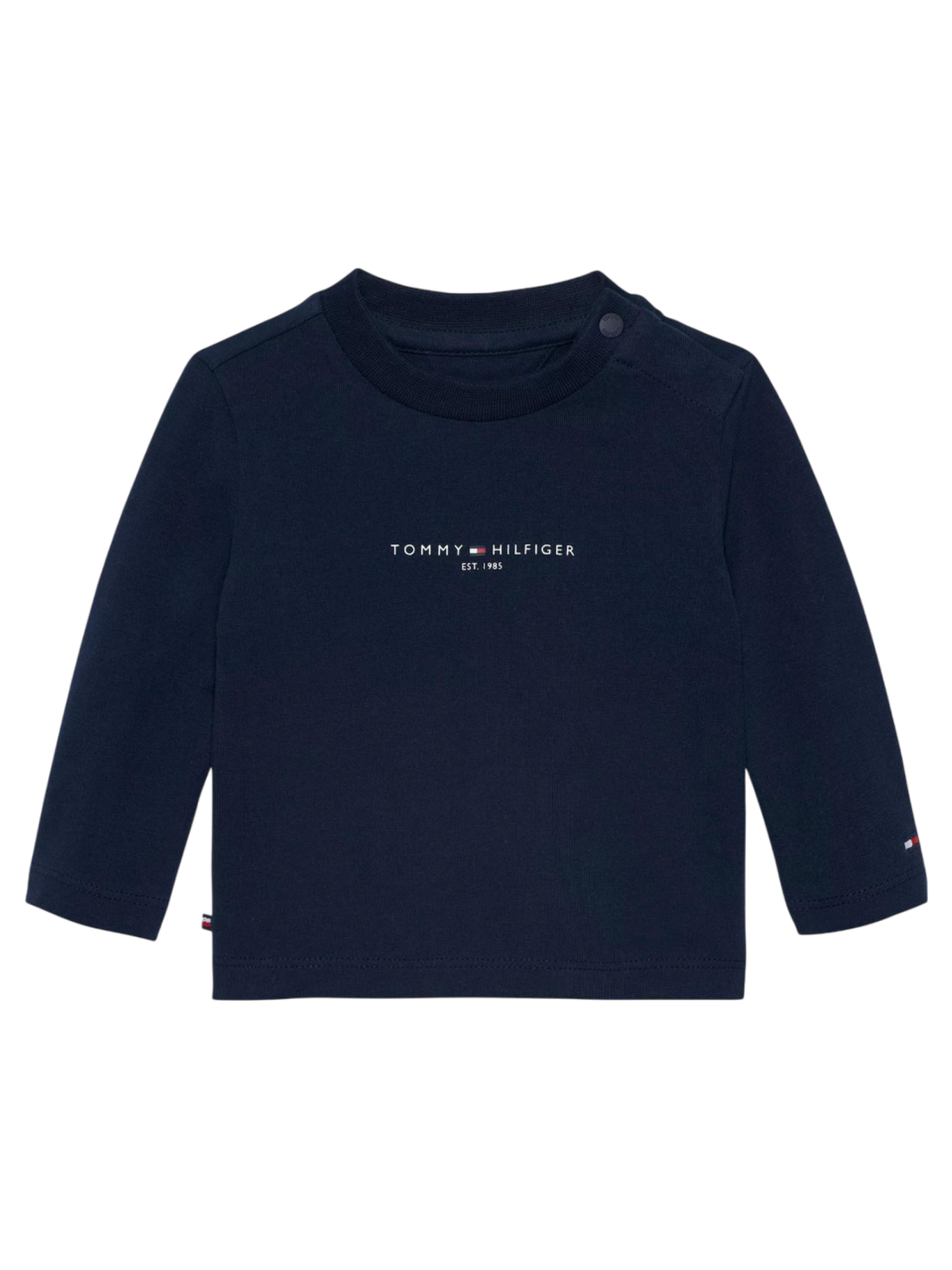 Tommy Hilfiger T-shirt neonato manica lunga blu KN0KN02058 C1G Tommy Hilfiger