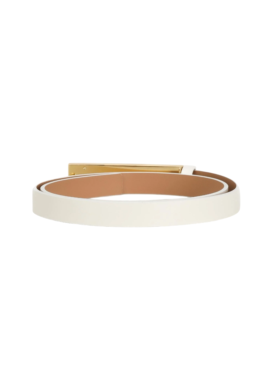 Elisabetta Franchi cintura in ecopelle con logo ecrù CT76S56E2 DZ9 ELISABETTA FRANCHI