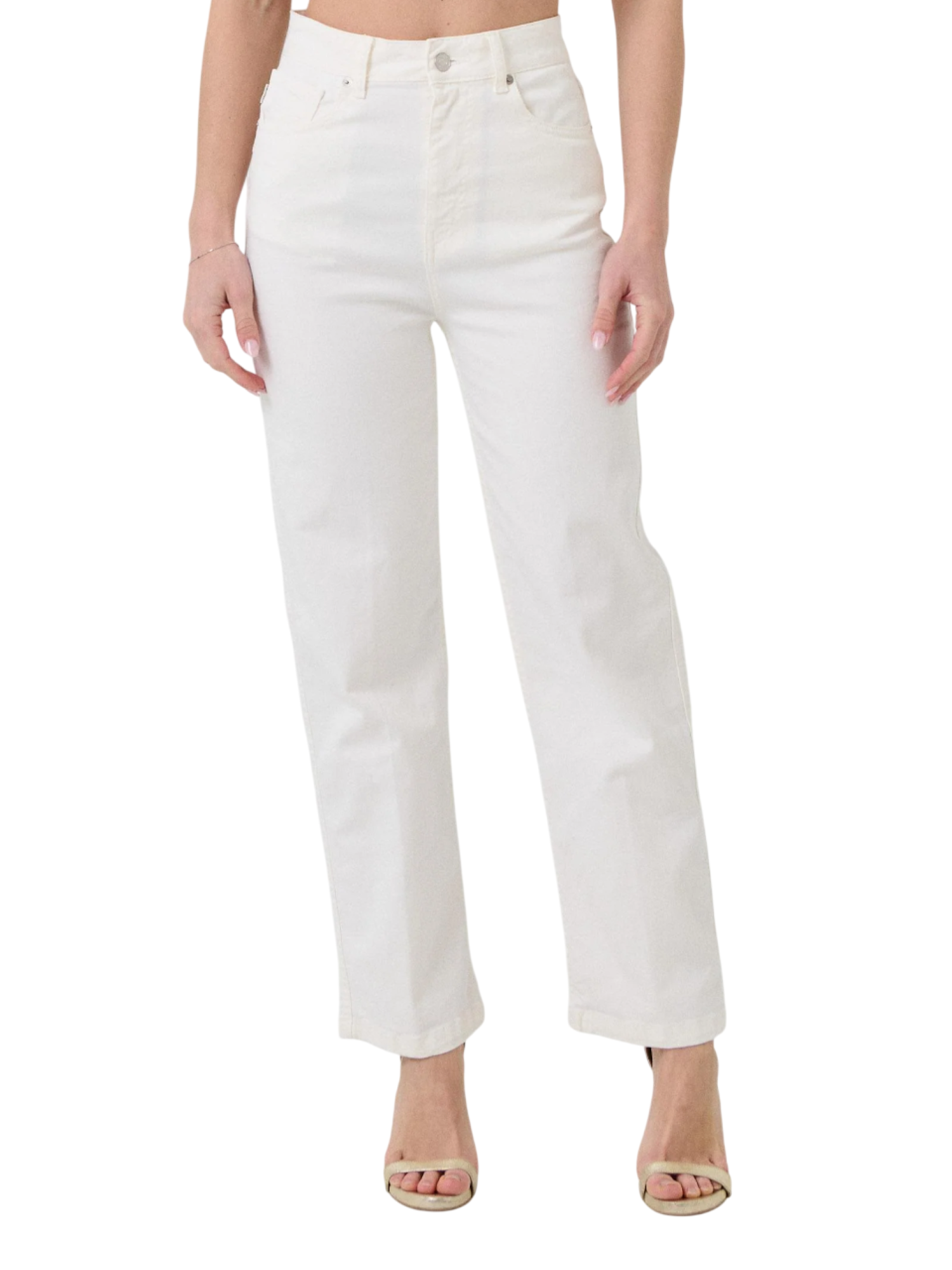 Vicolo jeans Kate gamba dritta lavaggio bianco DAB5154 LATTE VICOLO