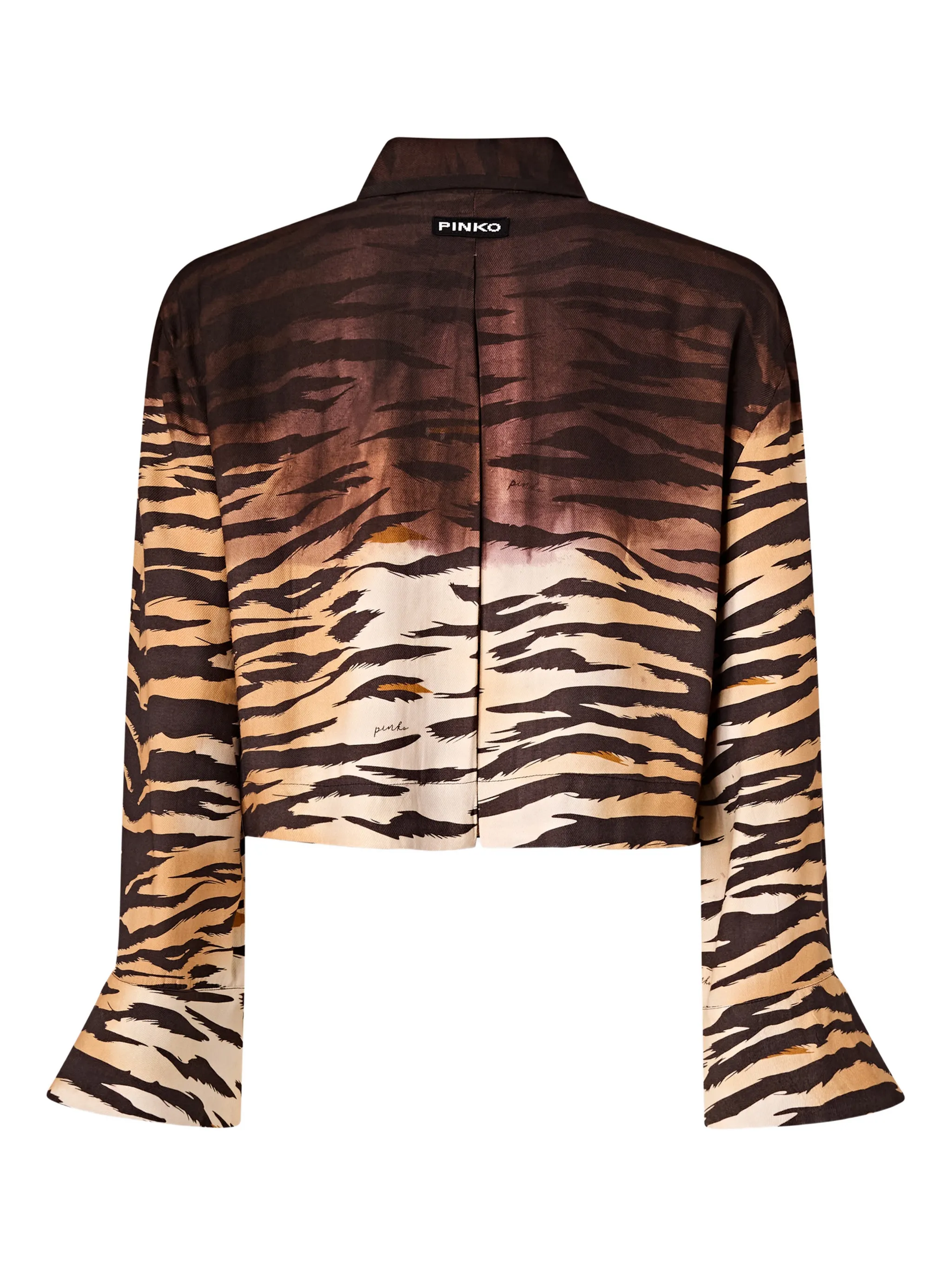 Pinko camicia Cordelia in twill stampa animalier multicolor 106547-A37R ZC8 PINKO