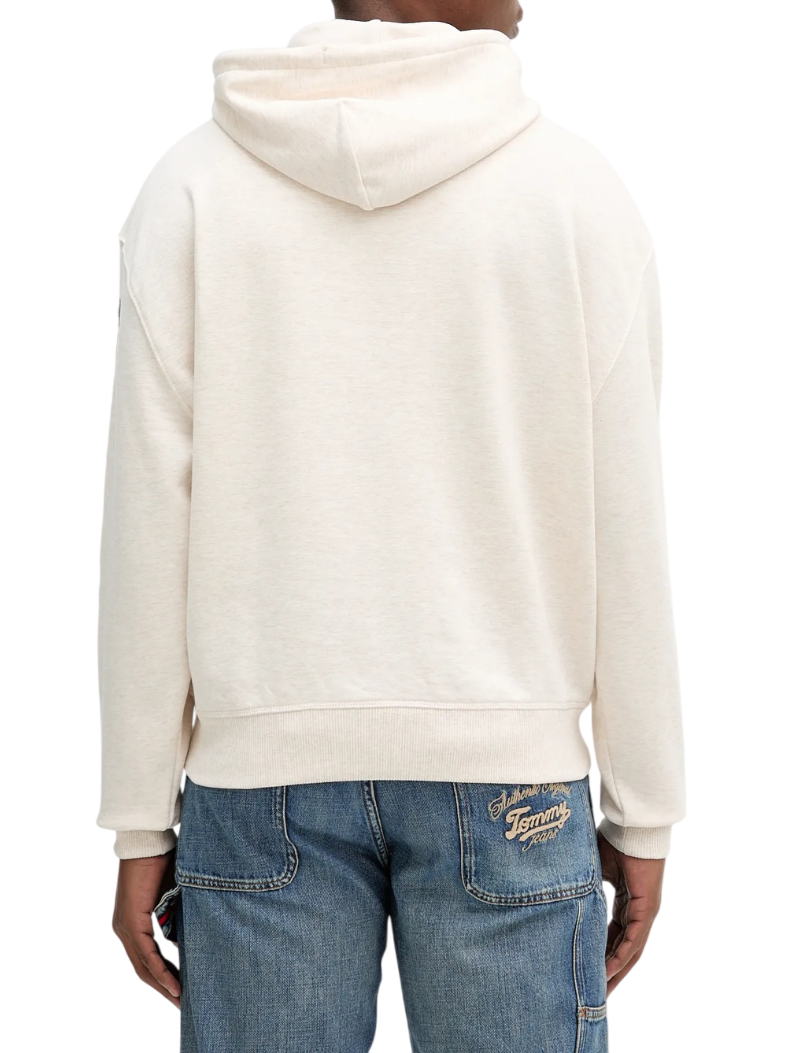 Tommy Hilfiger felpa con cappuccio maxi logo ecrù DM0DM21834 AE3 Tommy Jeans