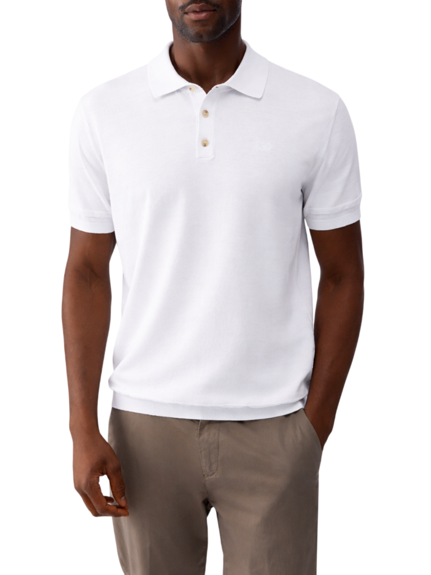 Liu Jo polo in maglia uomo manica corta panna QA6082MA71P 14201 LIU JO