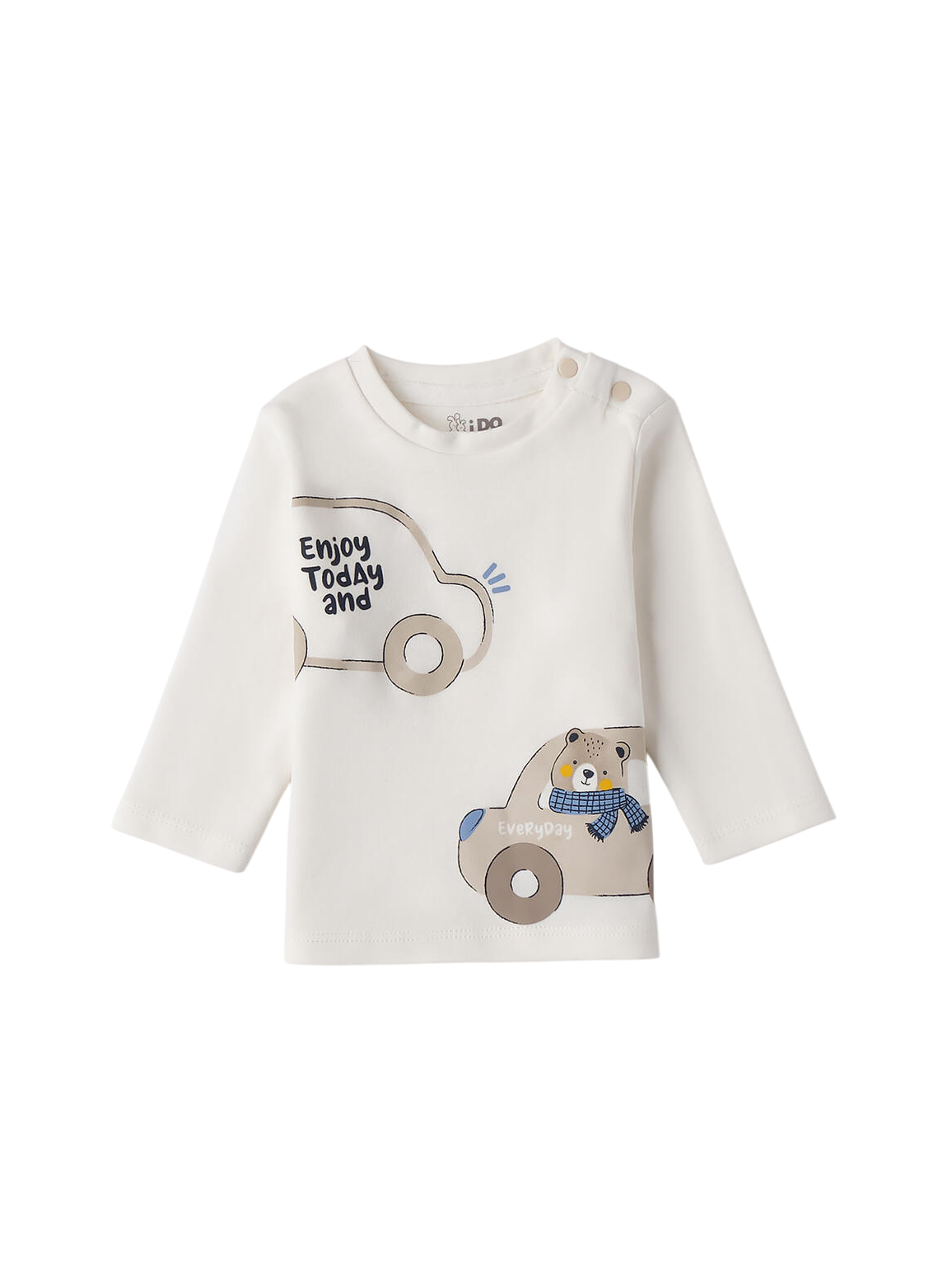 iDo T-shirt neonato manica lunga bianco 4F043 0112-G3 iDO