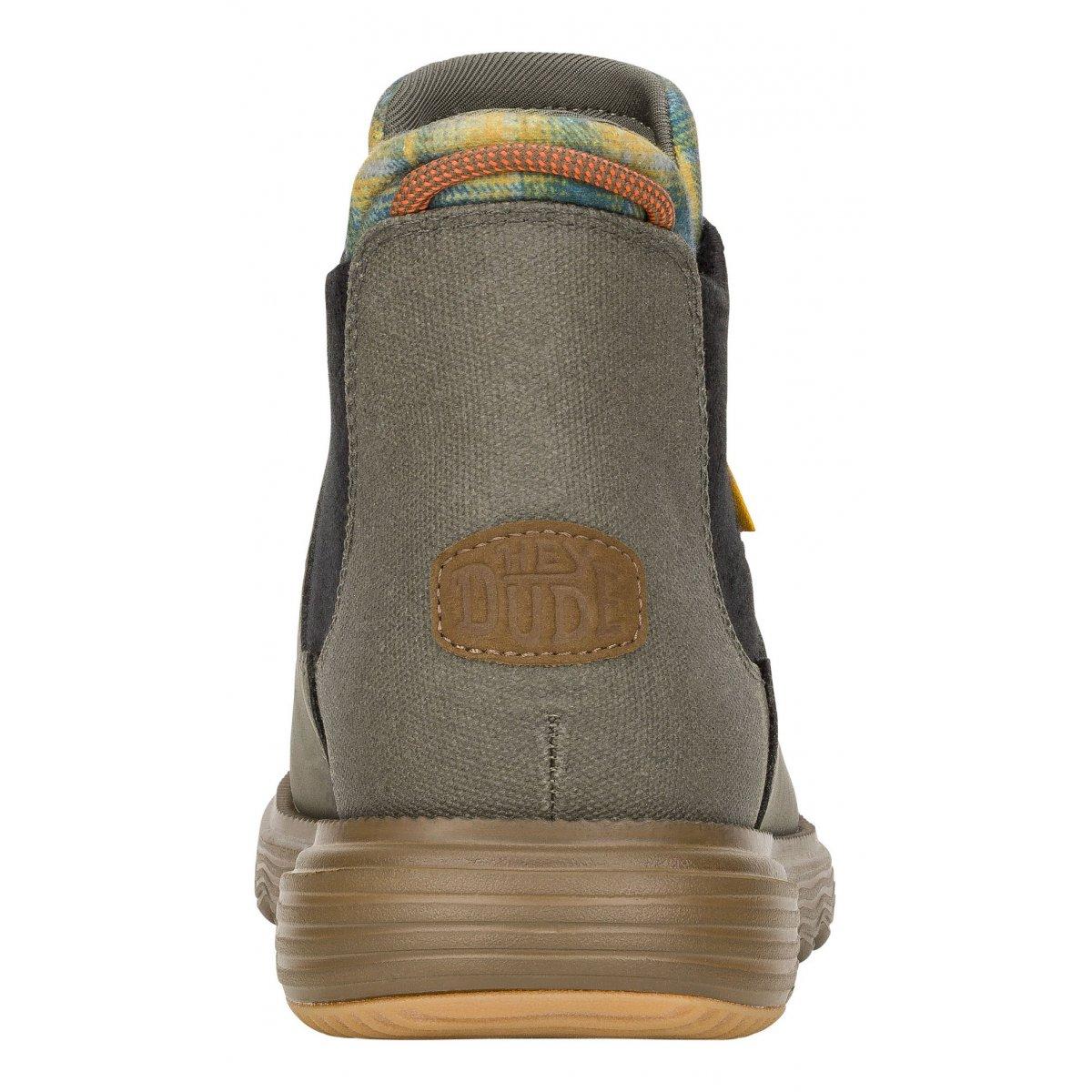 Hey Dude stivaletti Branson Classic in ecopelle idrorepellente verde oliva 42065 3N0 HEY DUDE