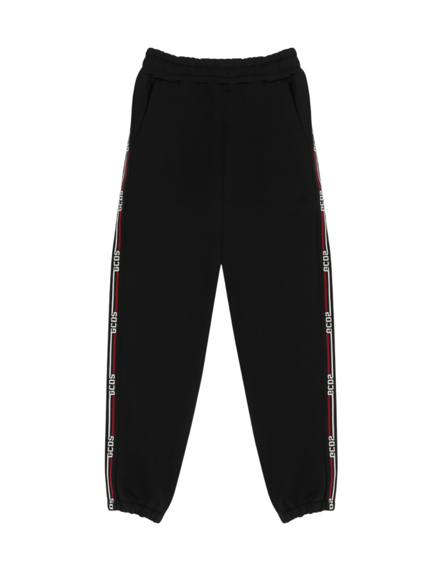Gcds pantaloni joggers bambino con banda logata nero B2JM3014BA2 BLACK GCDS