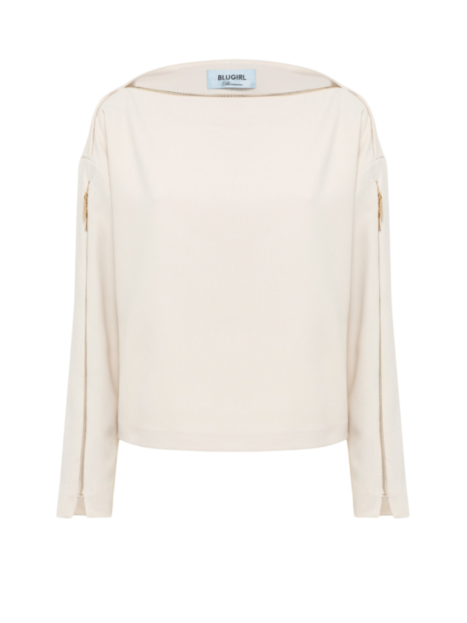 Blugirl blusa in cady con cerniere panna RF5027T3190 10110 BLUGIRL