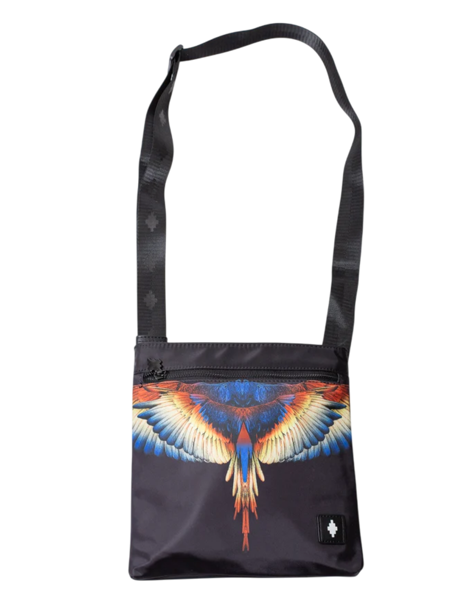 County of Milan borsa a tracolla uomo in nylon nero COMAF250159 NERO-YELLOW WINGS COUNTY OF MILAN