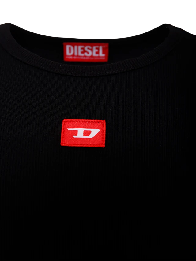 Diesel T-shirt manica lunga a costine nero J02452-KYAZY K900 DIESEL