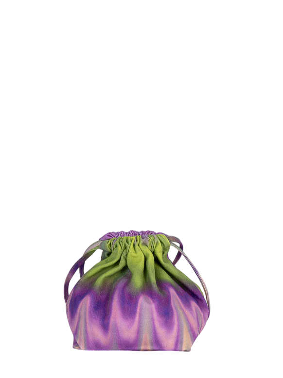 Me Fui pochette mare in fantasia con coulisse viola verde MA25-A065 X20 ME FUI