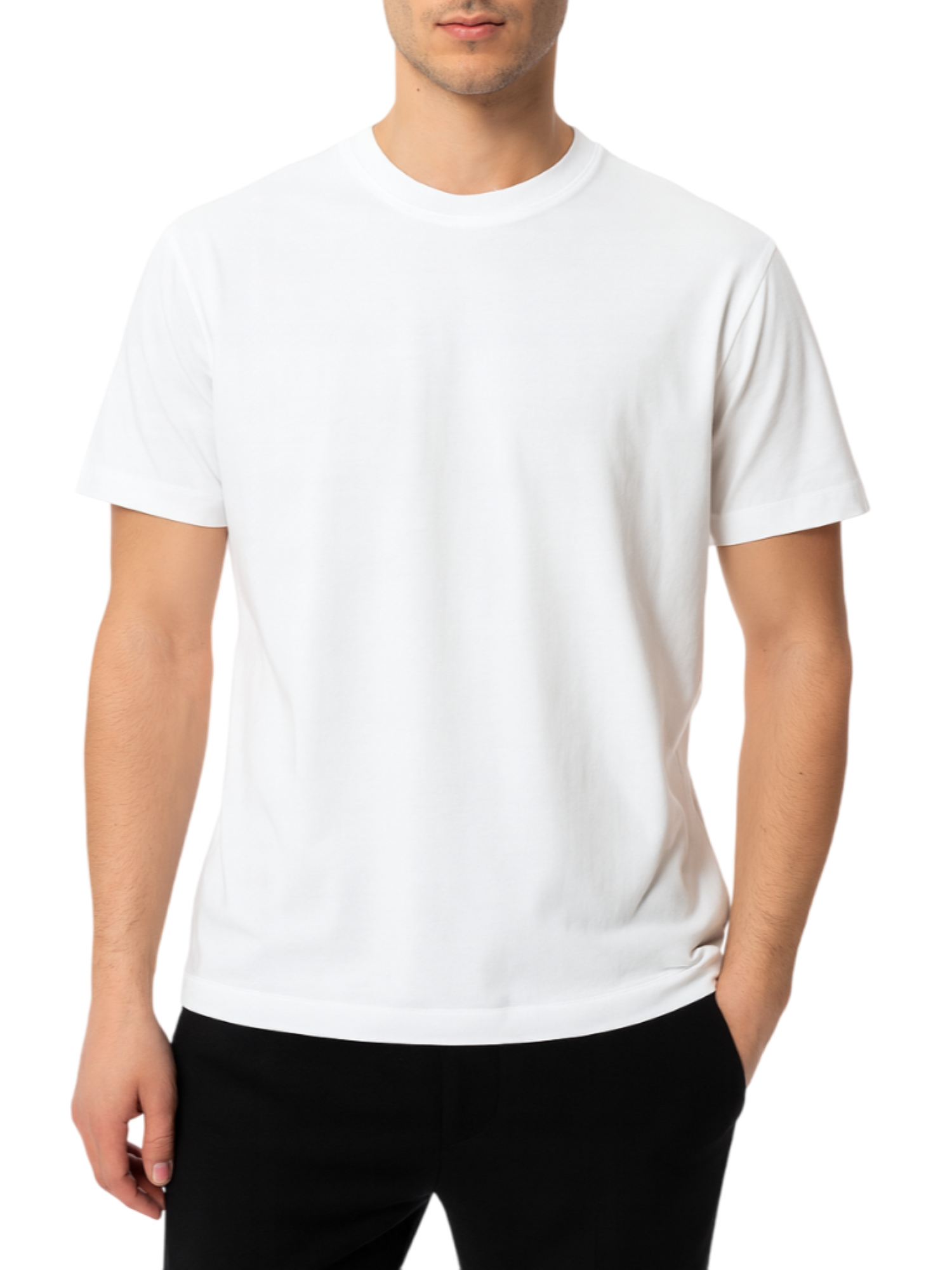 John Richmond T-shirt uomo con logo strass bianco UMA25455TS WHITE John RICHMOND