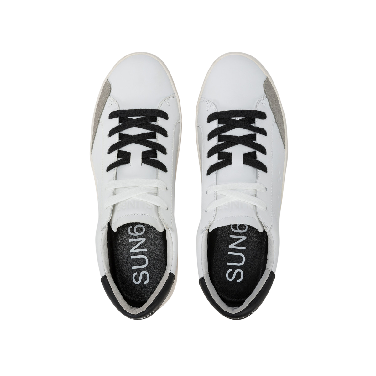Sun68 sneakers Street in pelle bianco Z35140 BIANCO-NERO SUN68