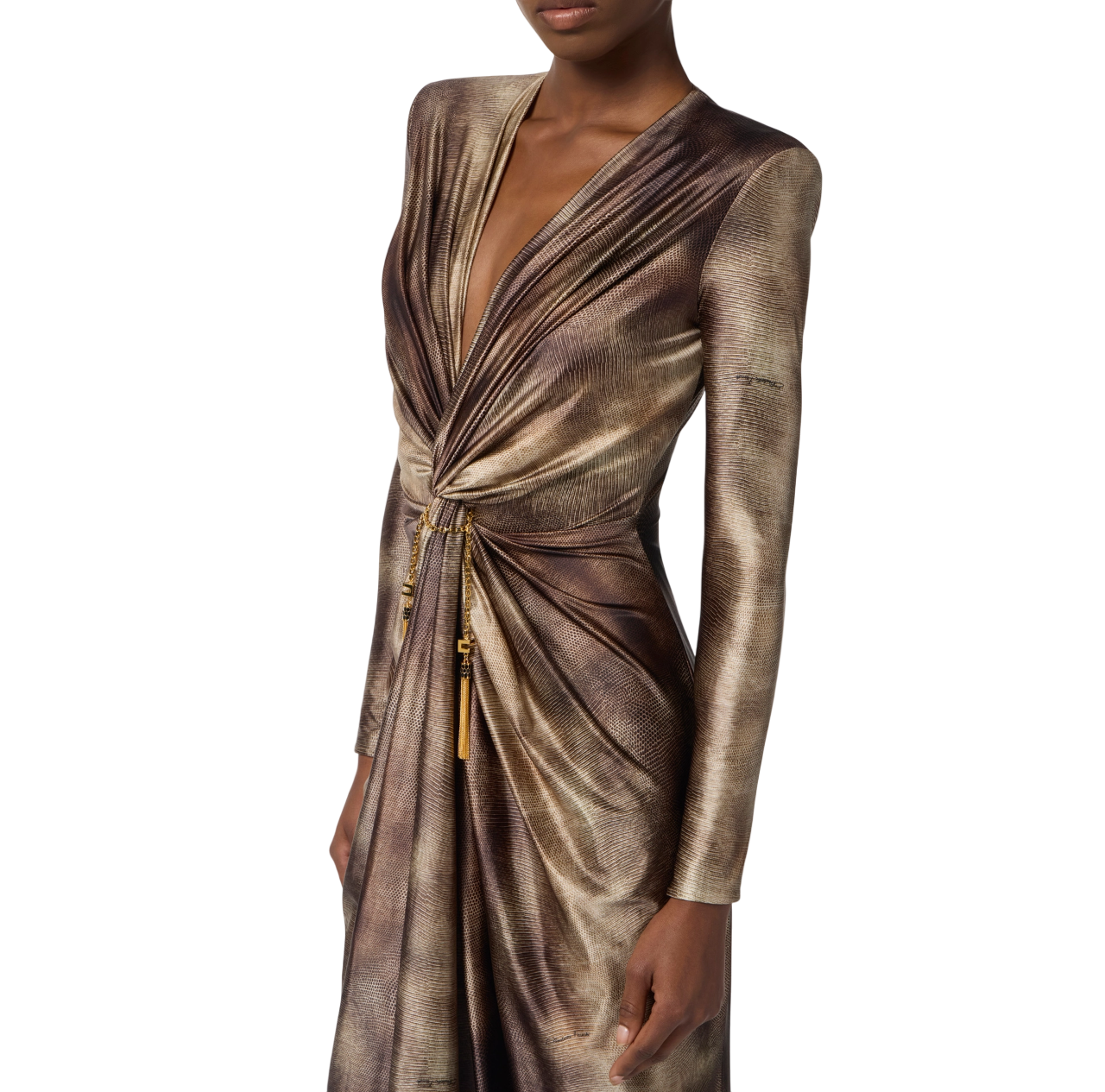 Elisabetta Franchi abito Red Carpet in fantasia pitonata ABR3557E2 EL1 ELISABETTA FRANCHI