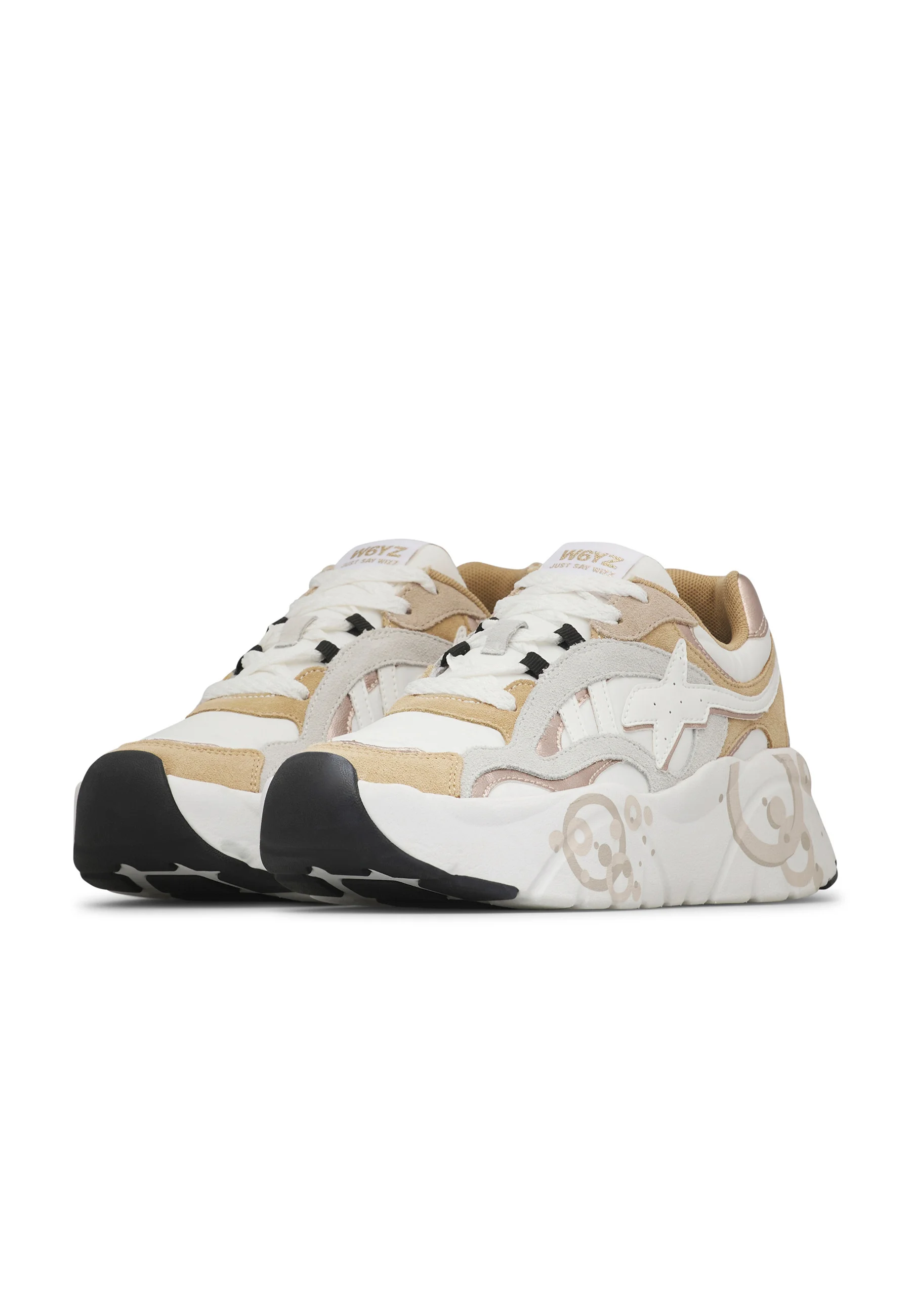 W6yz sneakers donna Ida in suede e tessuto tecnico panna beige 201983101 2D54 W6YZ