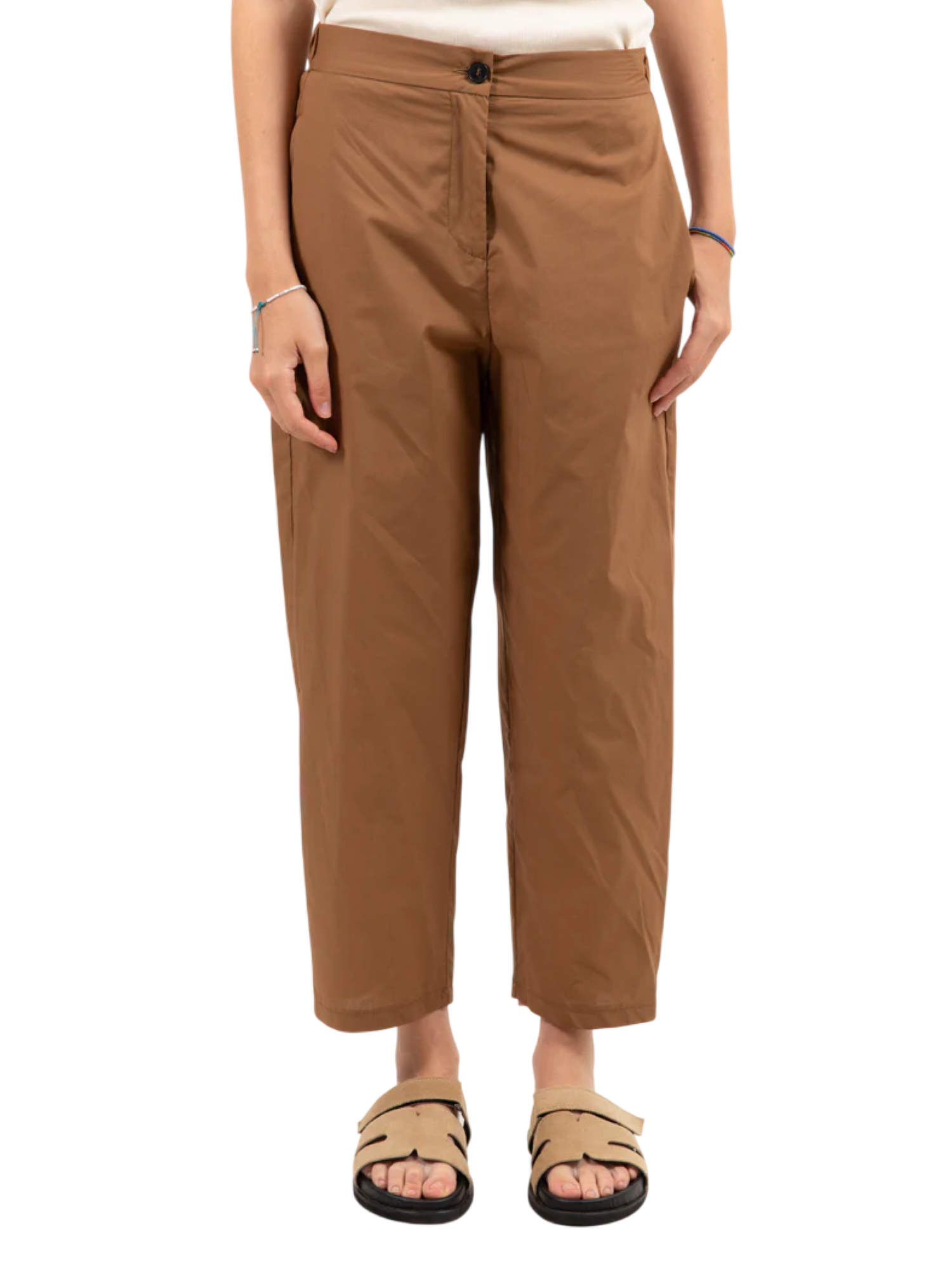 Vicolo pantaloni gamba dritta marrone TD2681 CARAMELLO VICOLO