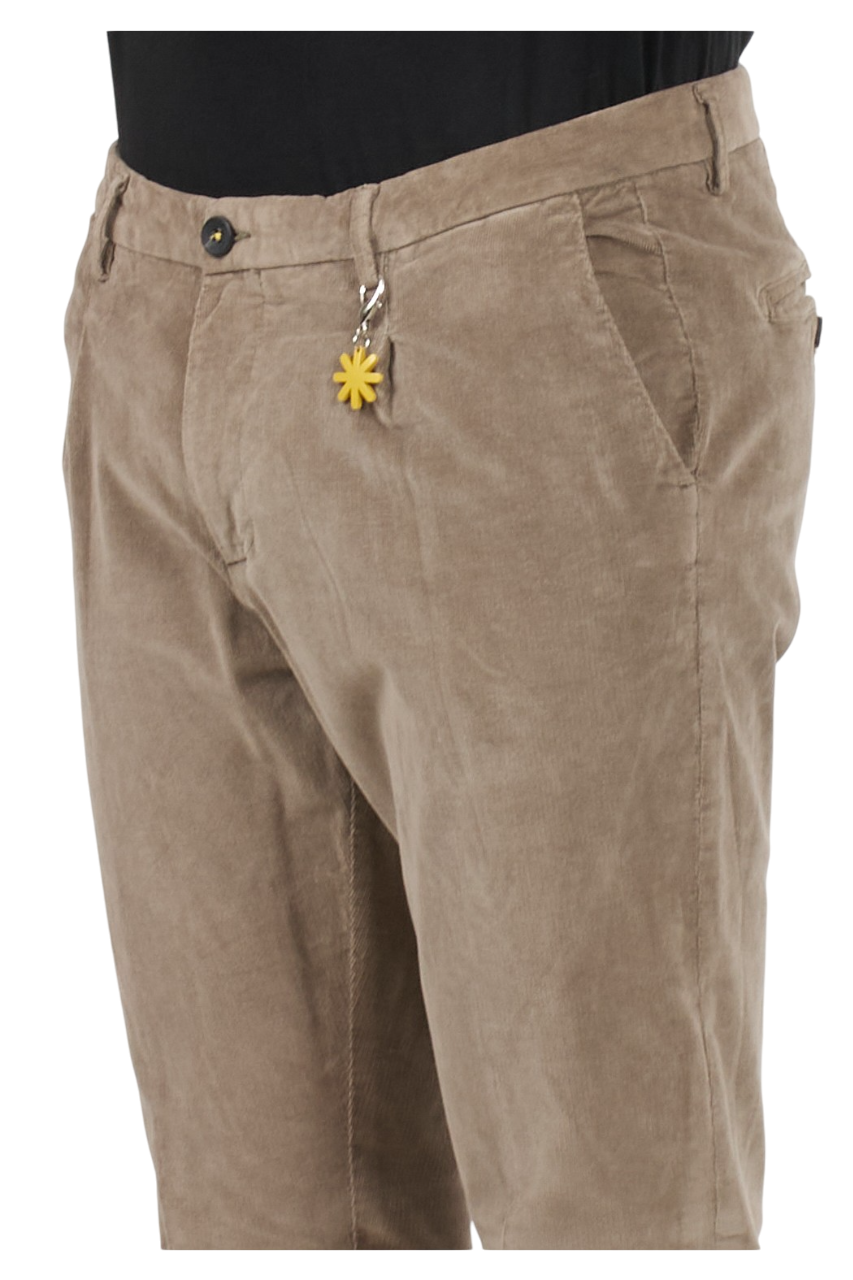 Manuel Ritz pantaloni chino in velluto a costine tortora 3732P1428TC-243597 23 MANUEL RITZ