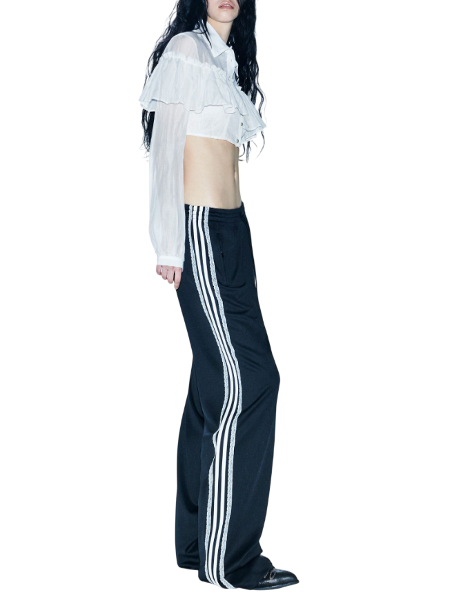 Aniye By pantaloni gamba larga con bande laterali nero 185068 00336 ANIYE BY