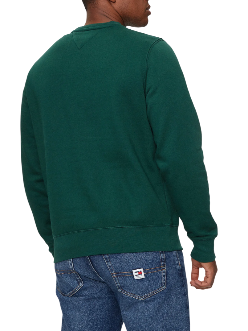Tommy Hilfiger felpa con logo ricamato verde MW0MW11596 L6K Tommy Hilfiger
