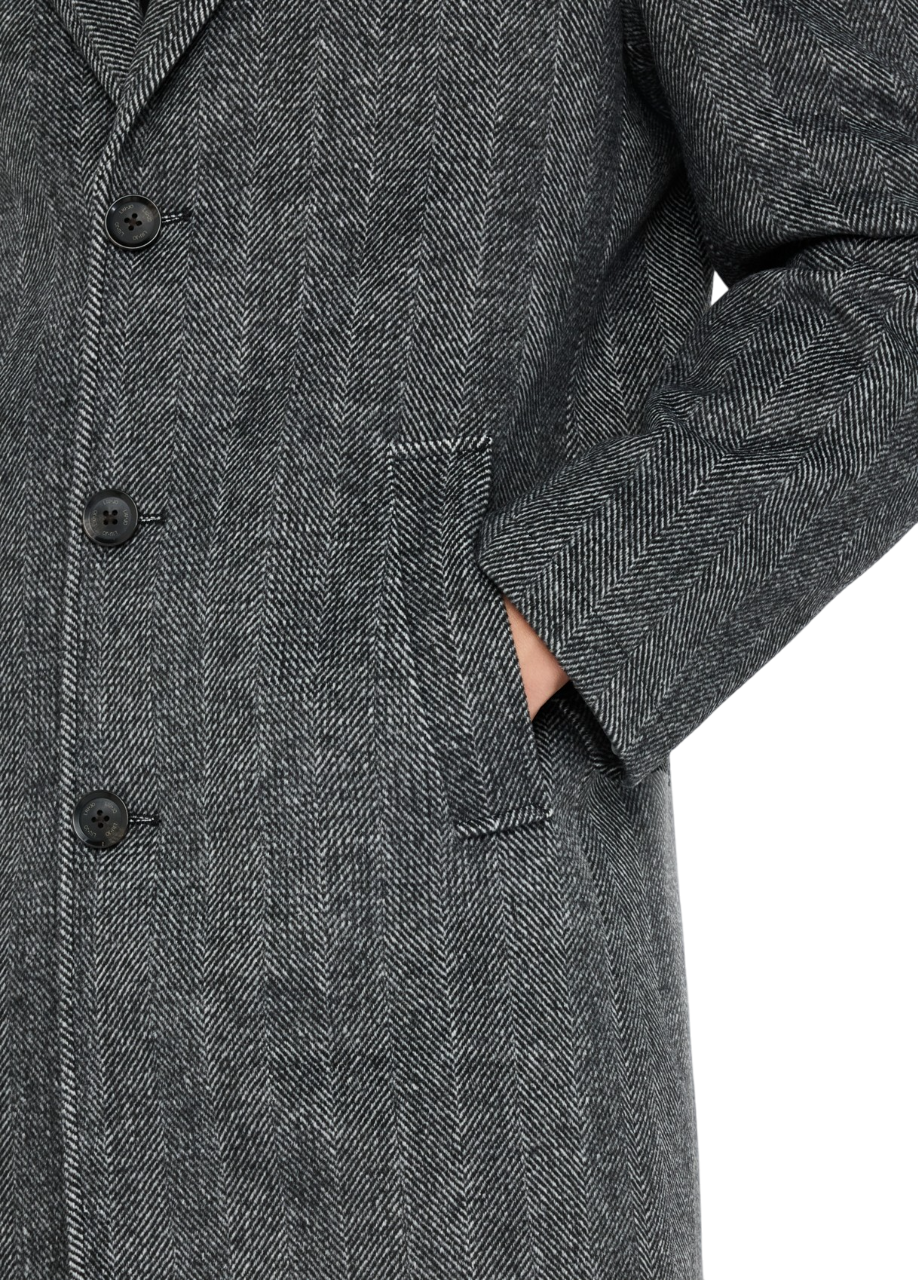 Liu Jo cappotto misto lana trama chevron grigio QF5130T176A P9177 LIU JO