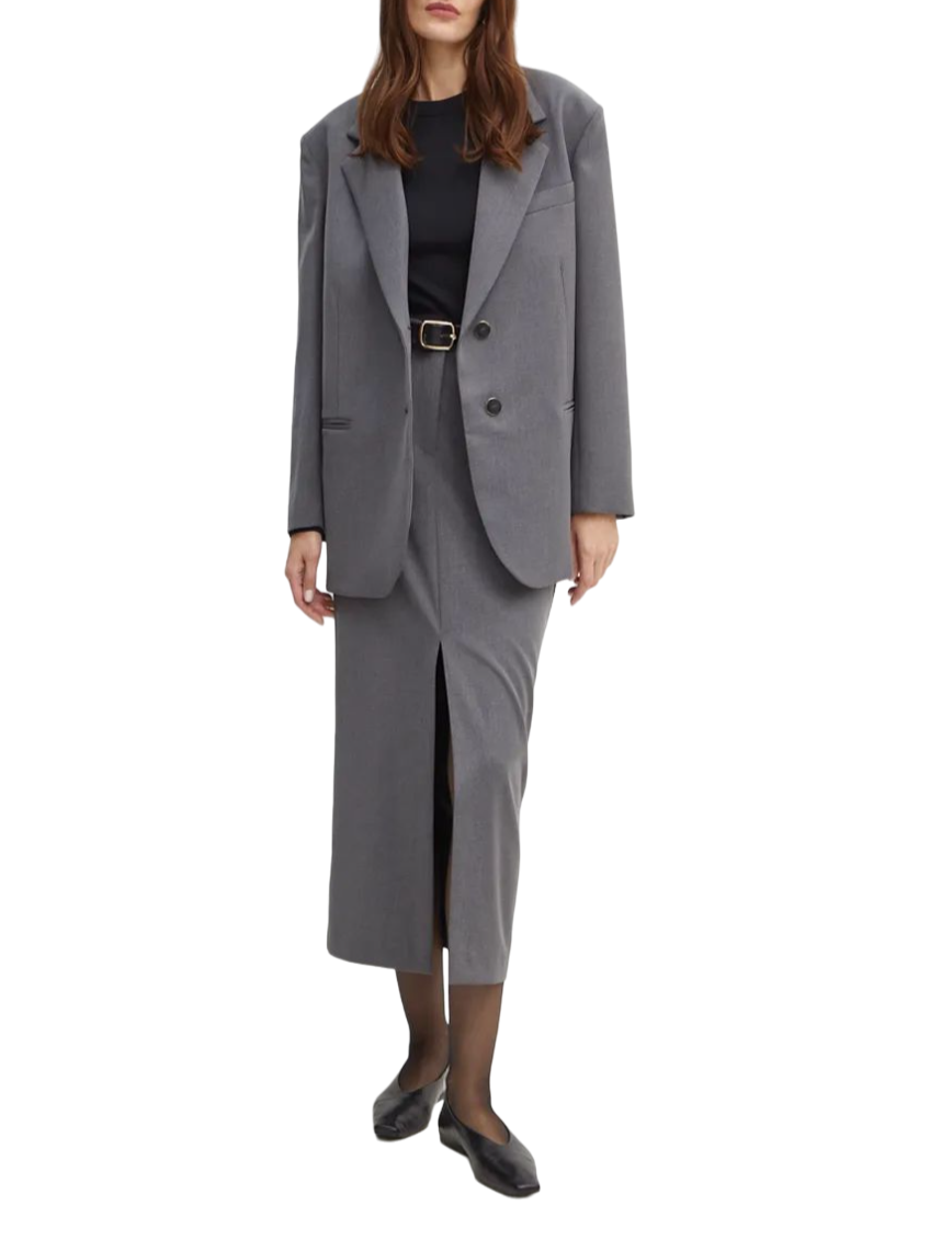 Simona Corsellini giacca monopetto over grigio A24CPGI015 0652 SIMONA CORSELLINI