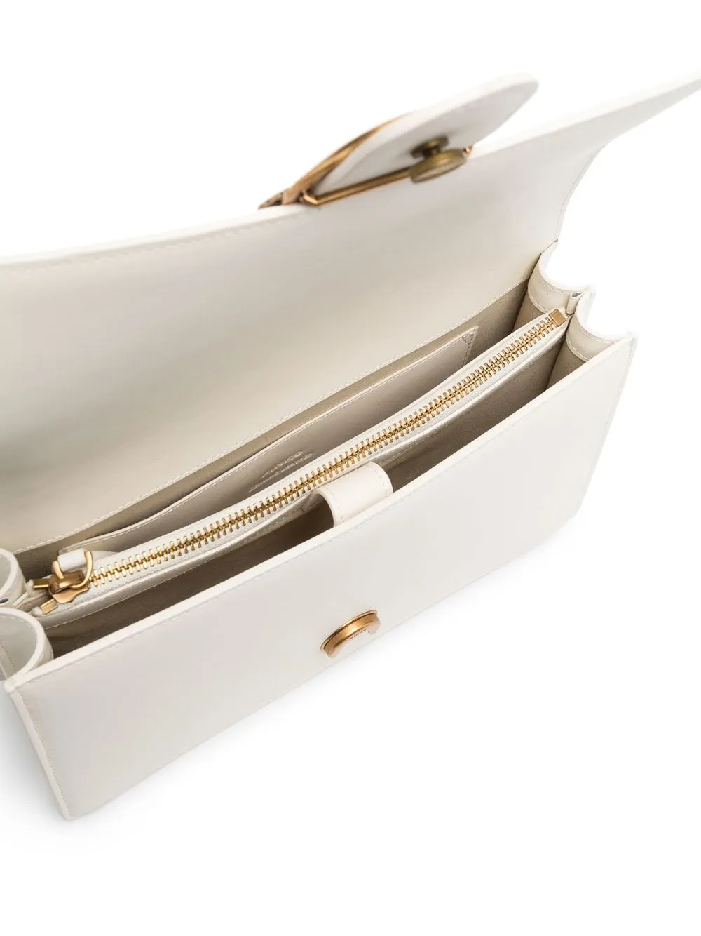 Pinko borsa Love Bag Classic One Simply in pelle bianco latte oro 100941-A0F1 Z14Q PINKO